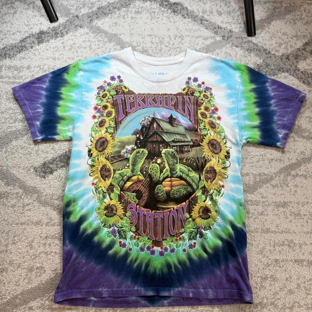 Liquid Blue Terrapin Station Grateful Dead AOP Tie Dye Shirt Size M 1999